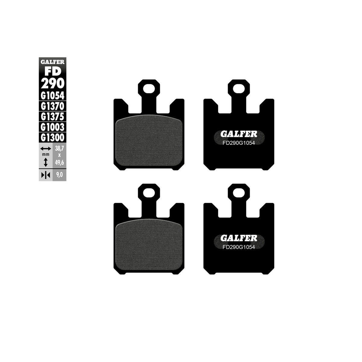 BRAKE PADS SEMI METALLIC FD290G1054 - 17-290S