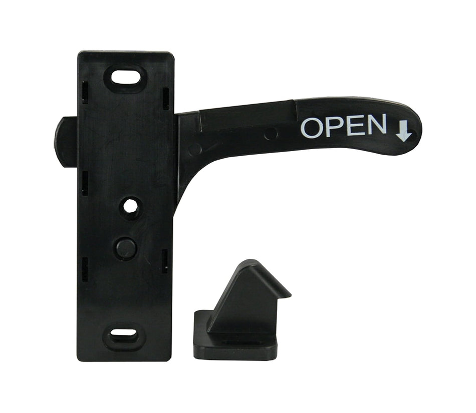 JR Products 10765 Screen Door Latch Handle - Right Handed Black - 20-0234