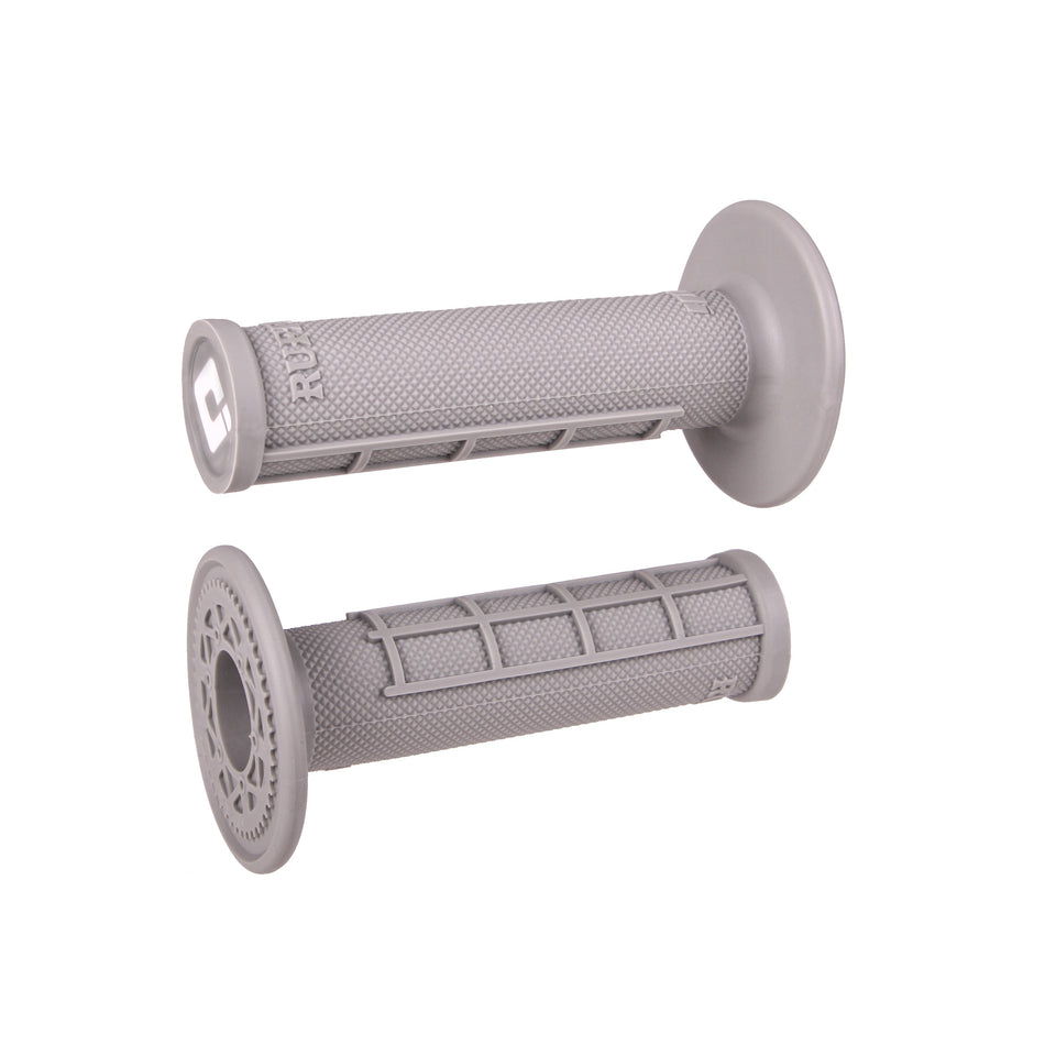 HALF WAFFLE LOCK-ON GRIP GREY/SOFT COMPOUND - 206-1091-1