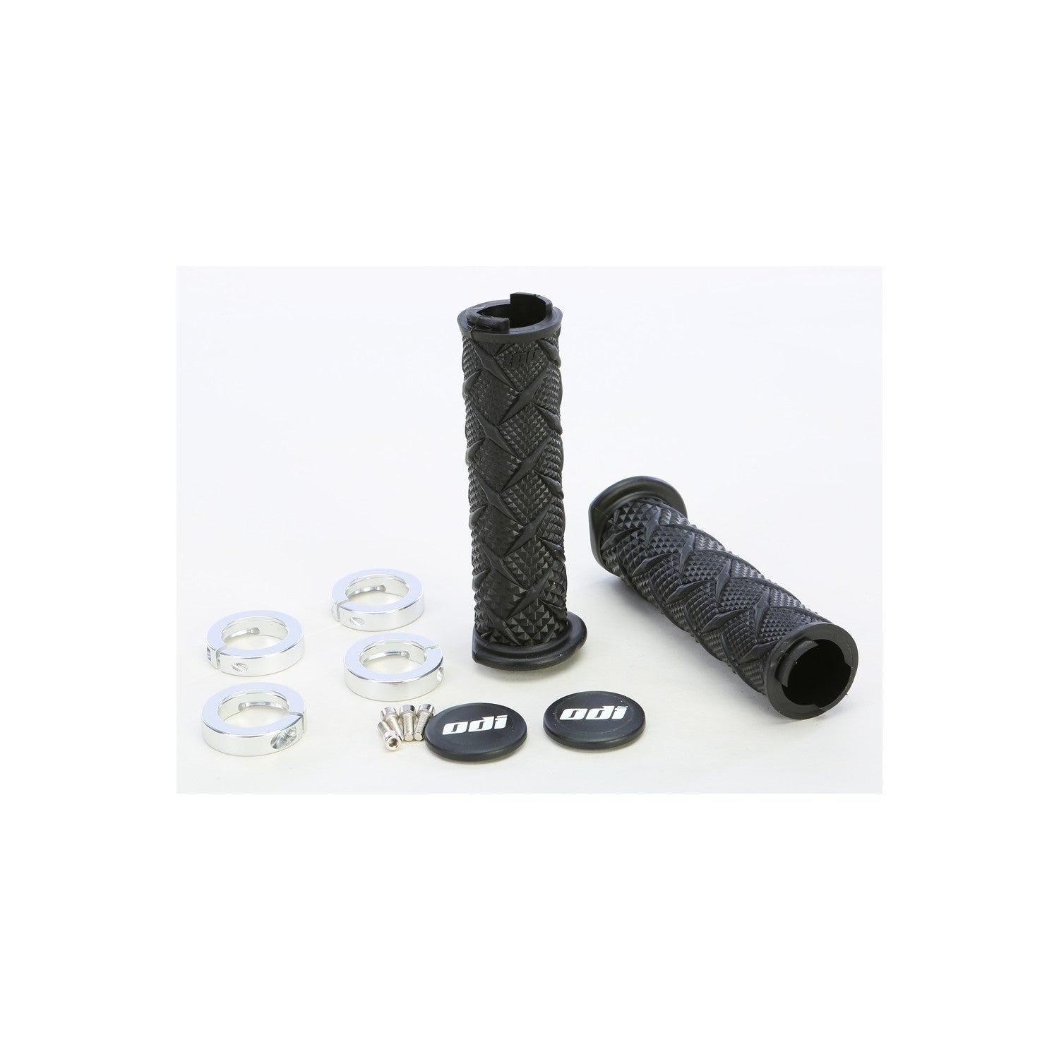 ATV X-TREME LOCKON GRIP BLACK/SILVER - 206-1248