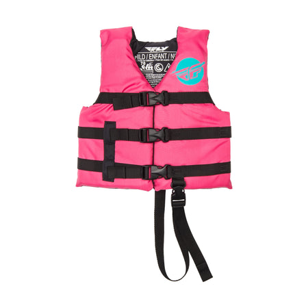 CHILD FLOTATION VEST NEON PINK/TEAL - 221-30320