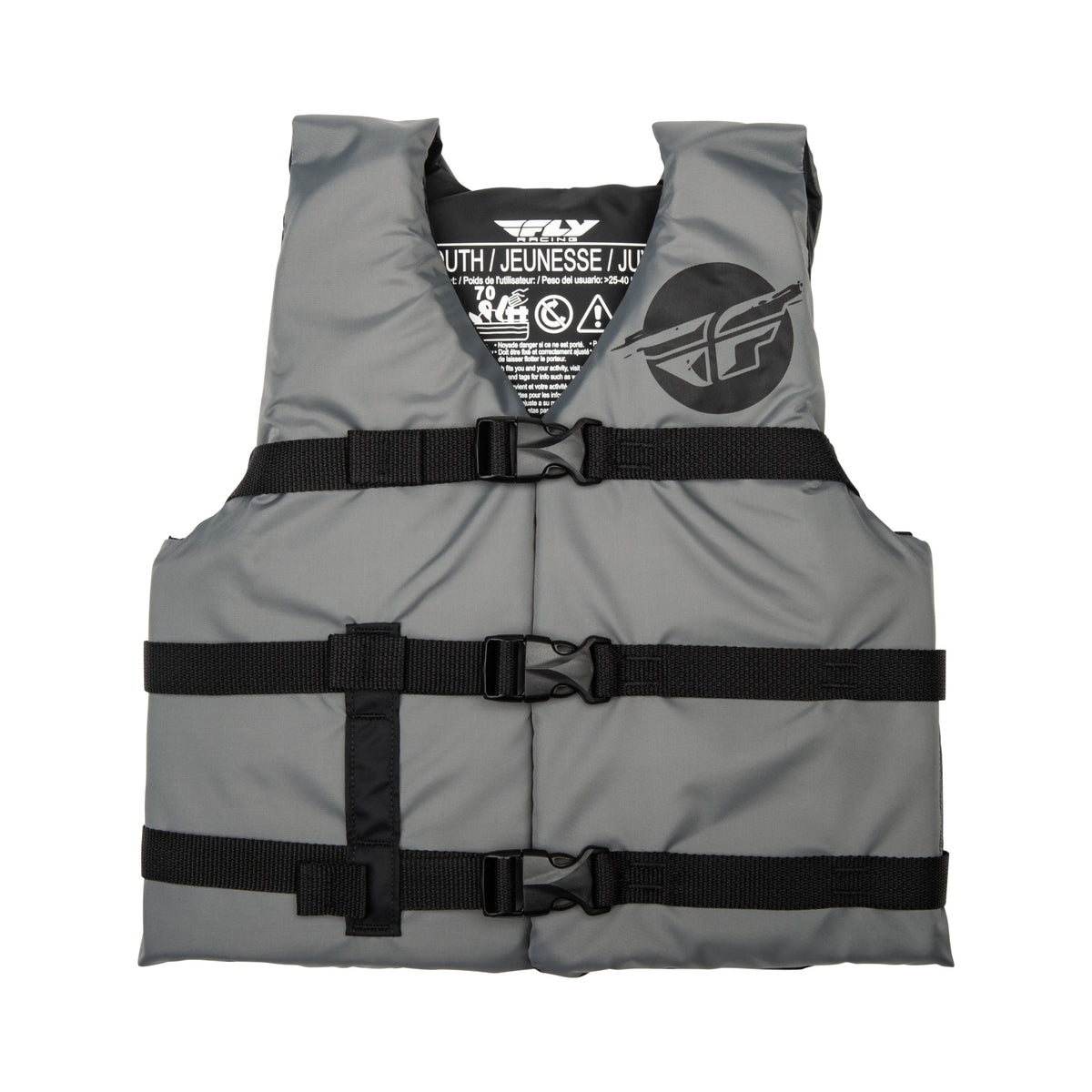 YOUTH FLOTATION VEST GREY/BLACK - 221-30333