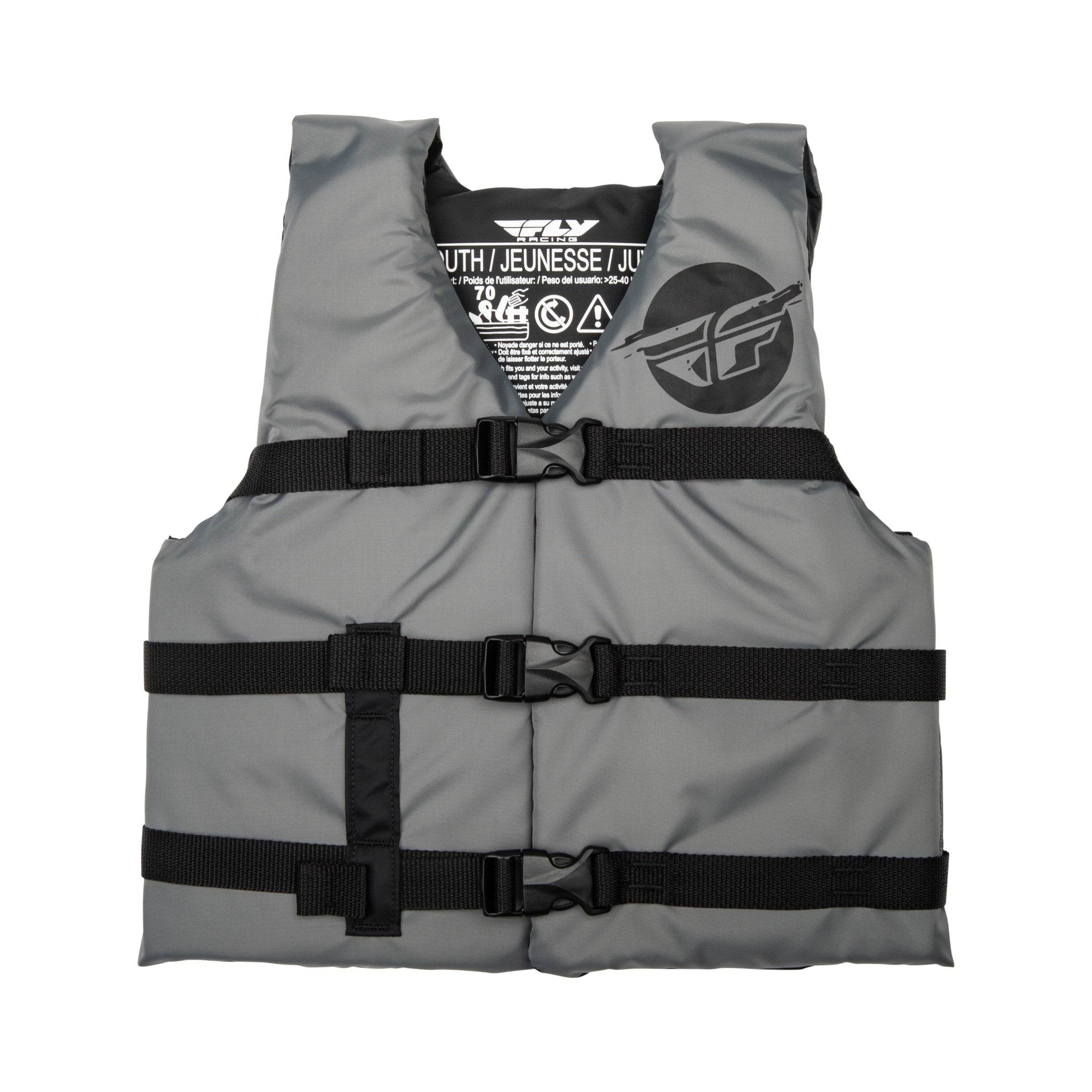 YOUTH FLOTATION VEST GREY/BLACK - 221-30333