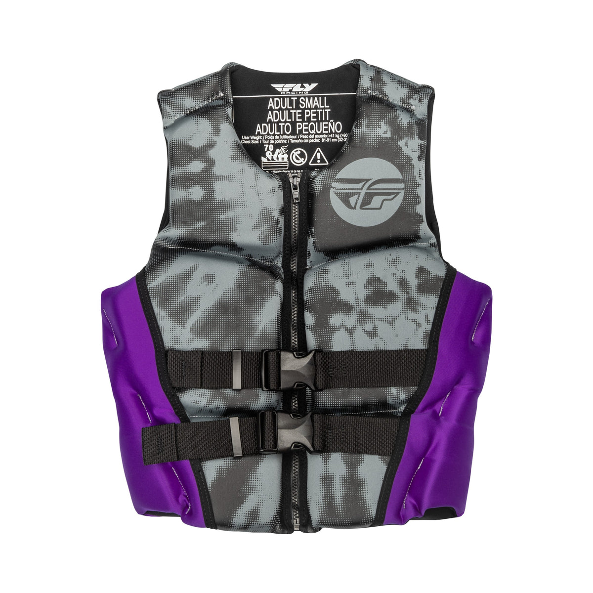 WMN'S NEOPRENE FLOTATION VEST PURPLE/GREY/BLACK MD - 221-30420M