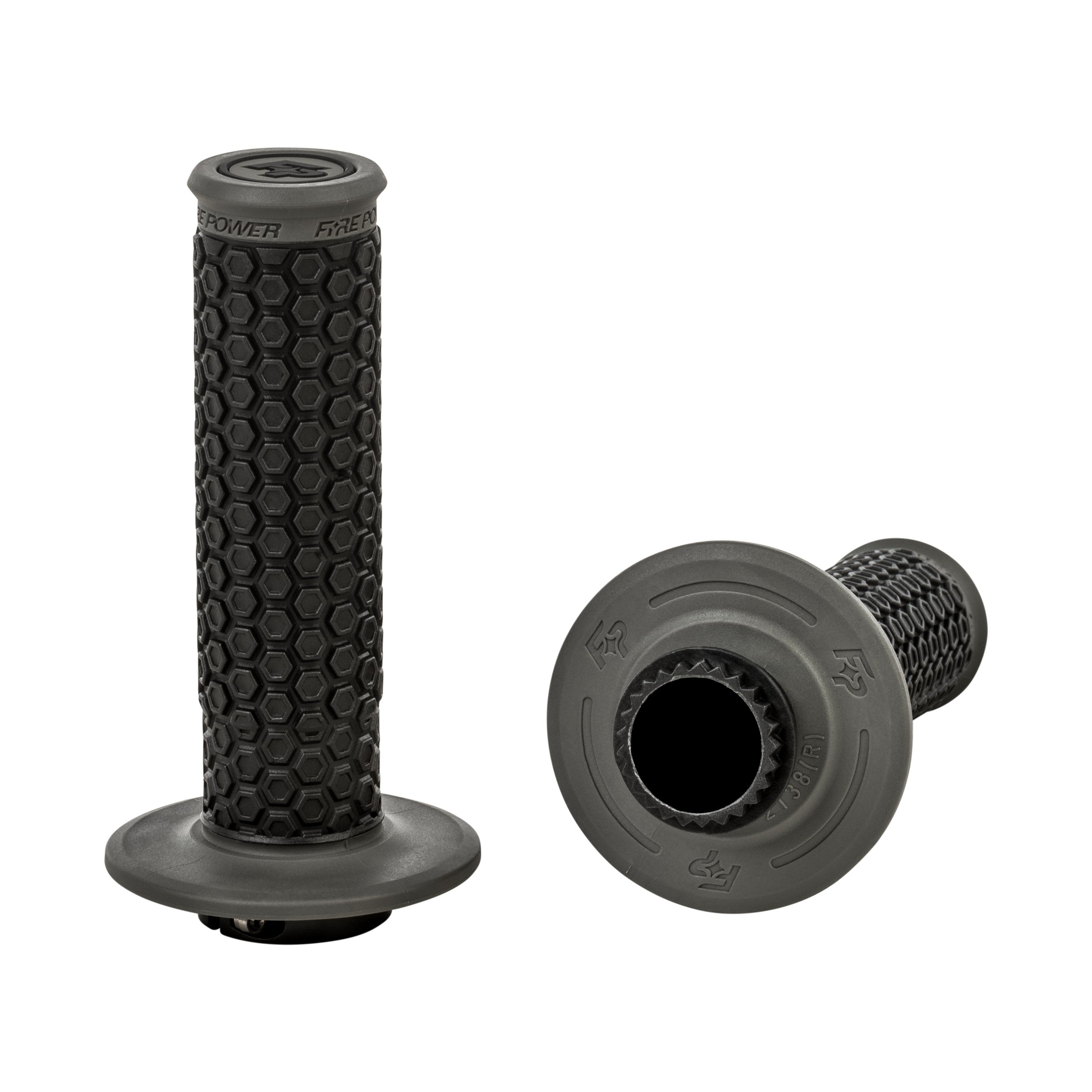 PILOT MX LOCK-ON GRIPS BLACK/GRAY - 24-0100