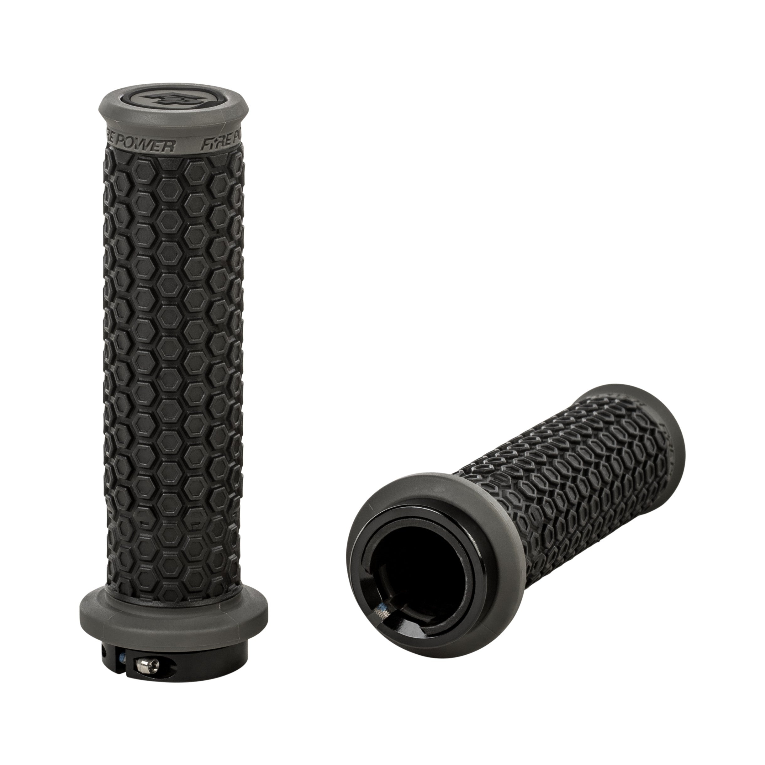 PILOT ATV LOCK-ON GRIPS BLACK/GRAY - 24-0109