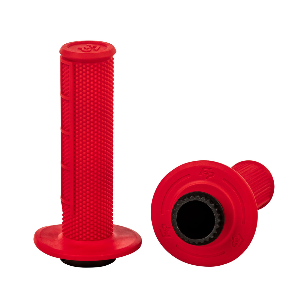 CONTROL MX LOCK-ON GRIPS RED HALF WAFFLE - 24-0205