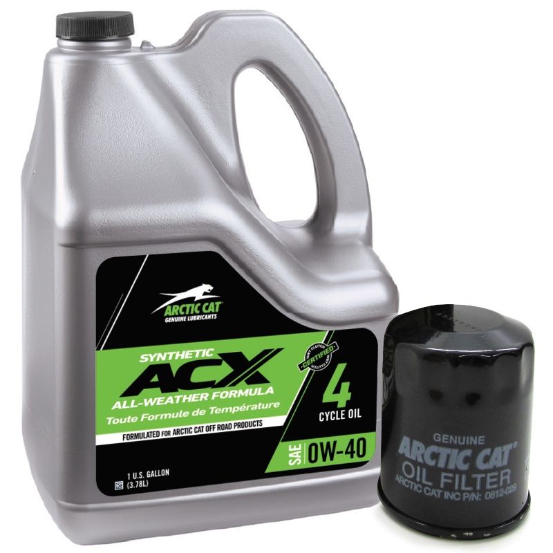 Arctic Cat ACX 0W-40 Synthetic Oil Change Kit - Gallon - ATV Prowler Wildcat - 2436-850