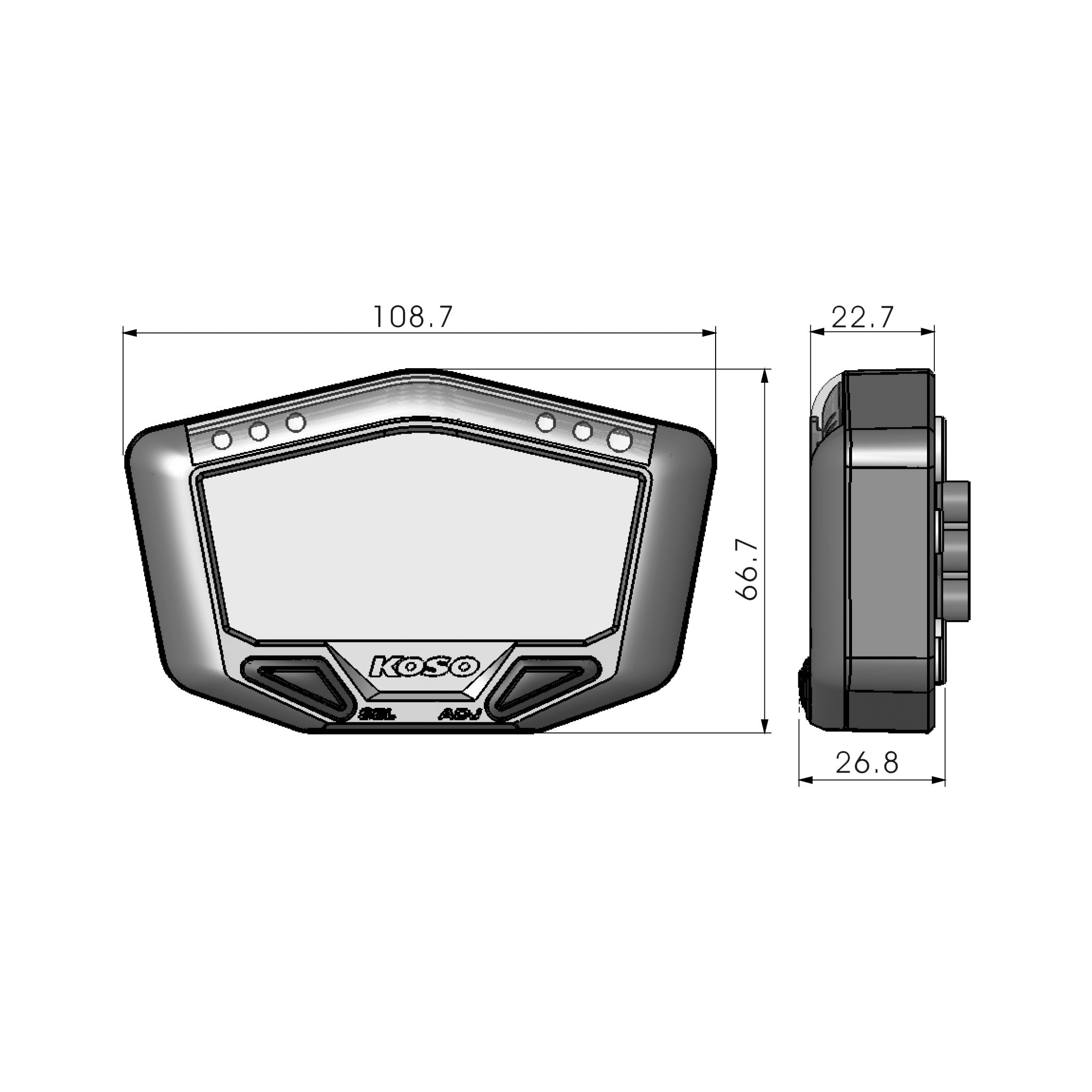 X-2 BOOST GAUGE W/ AIR/FUEL RATIO AND TEMPERATURE - 27-5757-2