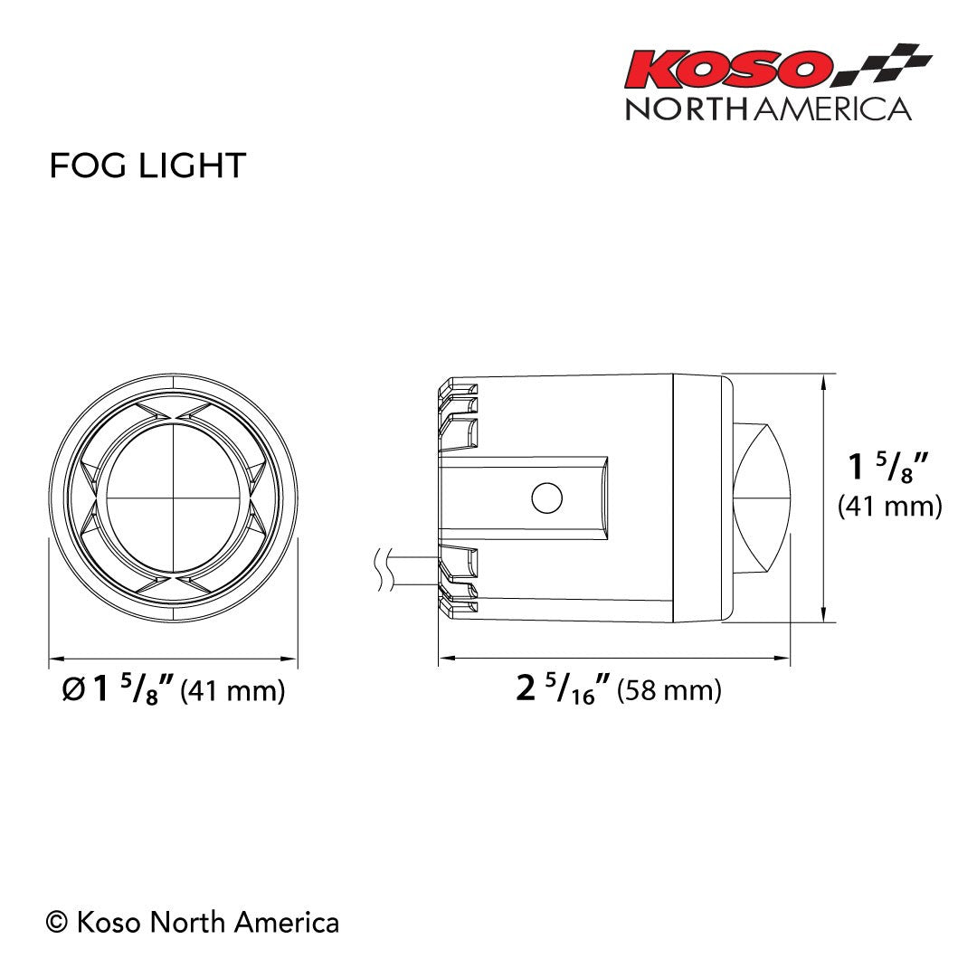 MINI LED FOG LIGHT BLACK EACH - 27-5971-2