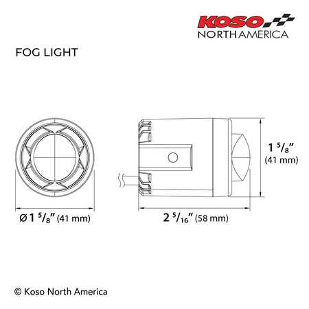 MINI LED FOG LIGHT BLACK EACH - 27-5971-2
