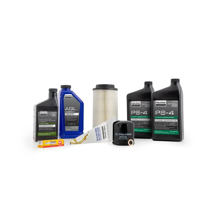 Polaris Sportsman  Maintenance Kit - PS-4 5W-50 Oil, Demand Drive & AGL Fluid, Air Filter, Oil Filter, and Spark Plug  - 2830549