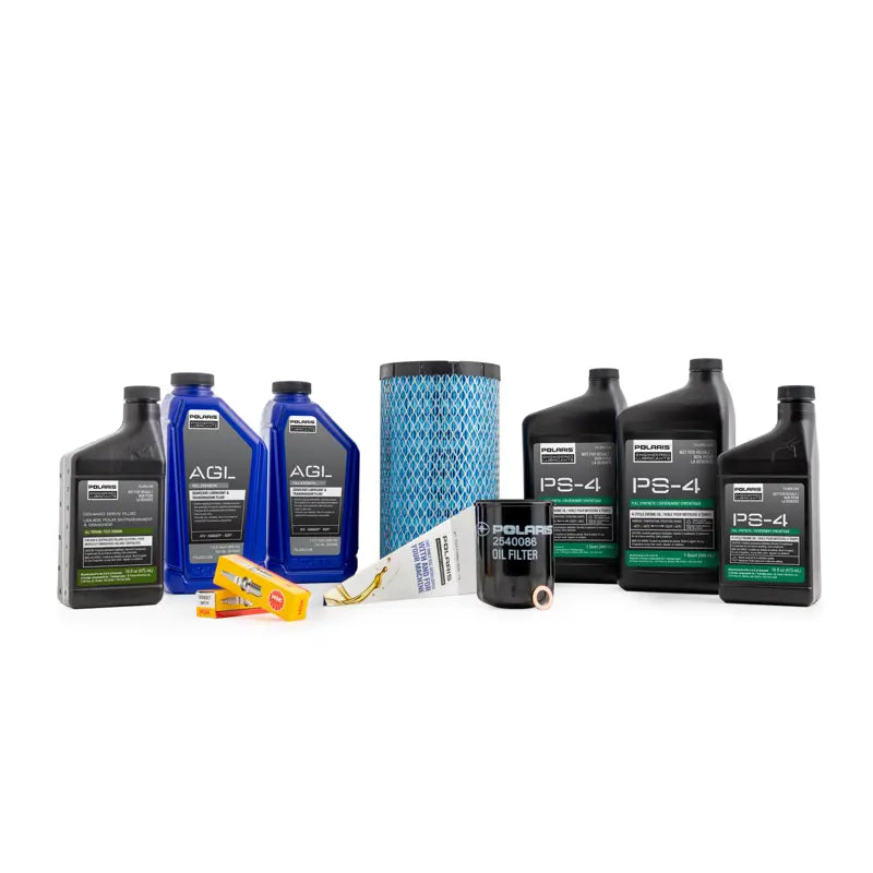 Polaris Ranger Maintenance Kit - Demand Drive Fluid, AGL Fluid, PS-4 5W-50 Full Synthetic Oil, 1 Air Filter, 1 Oil Filter, 2 Spark Plugs - 2830556