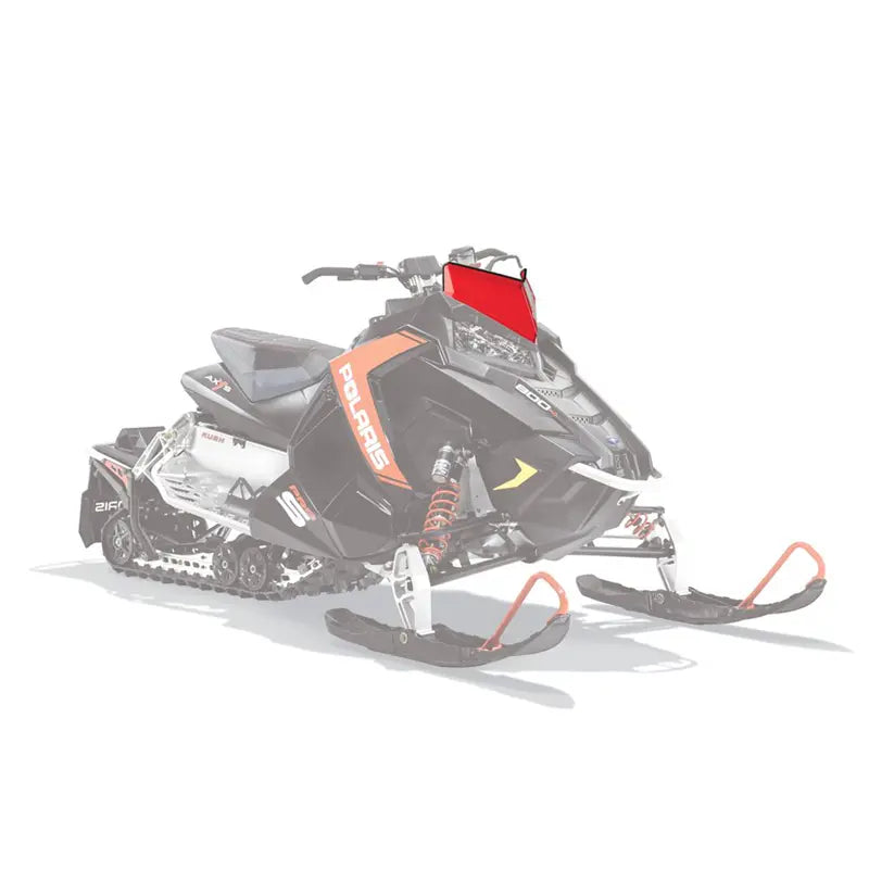 Polaris Snowmobile - low windshield with red striped logo - 2880387