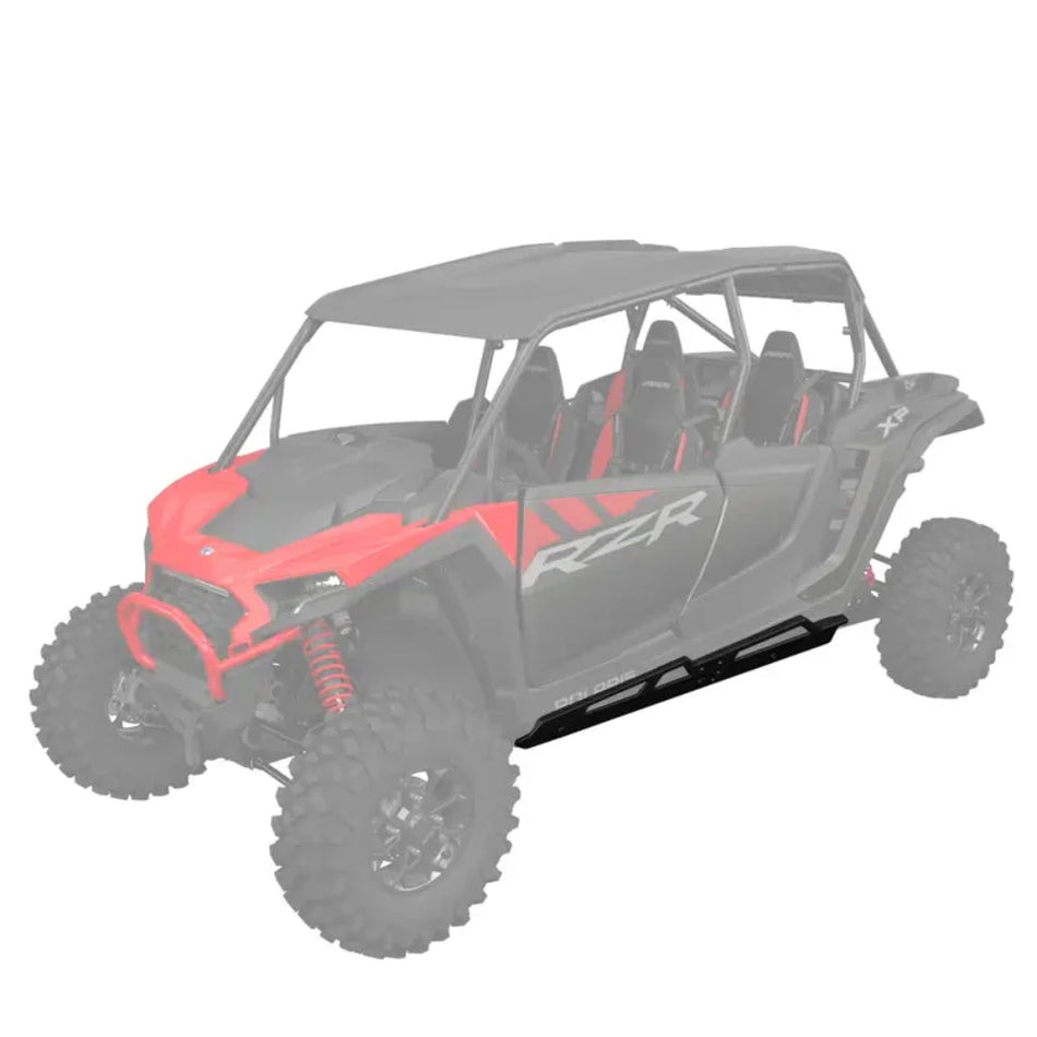 Polaris RZR Low Profile Rock Sliders, 4-Seat, Black - 2884511-458