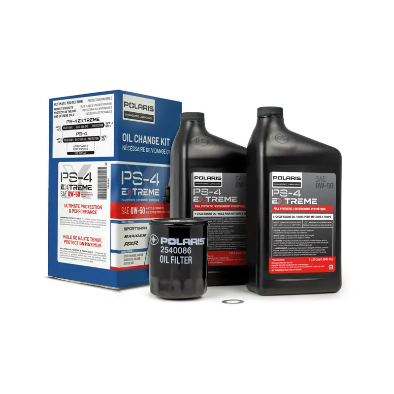 Polaris Oil Change Kit, 0W-50 Full Synthetic Oil - 2890056