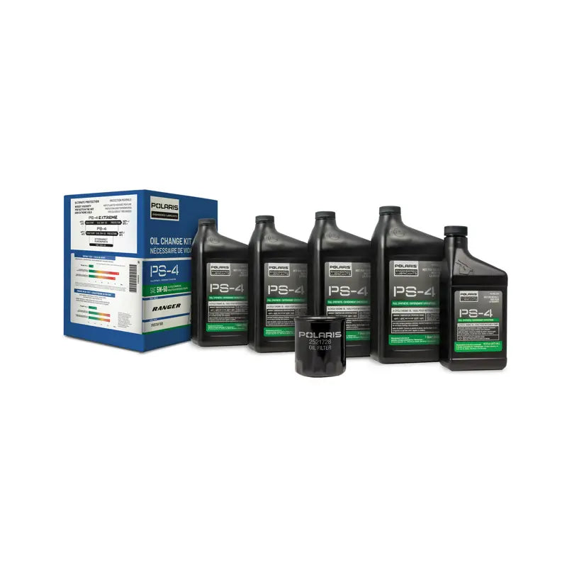 Polaris Oil Change Kit , PS-4 5W-50 Full Synthetic Oil - 2890882