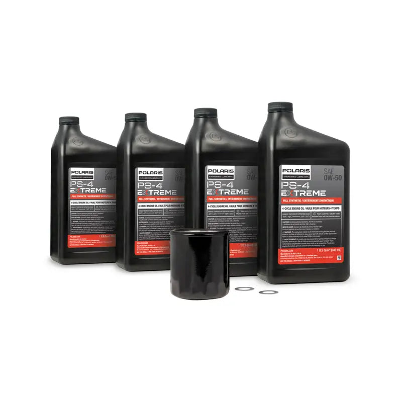 Snowmobile Oil Change Kit, 0W-50 Full Synthetic Oil - 2890884