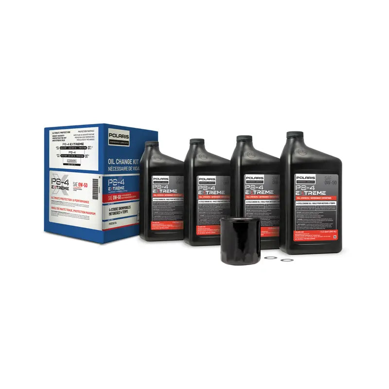 Snowmobile Oil Change Kit, 0W-50 Full Synthetic Oil - 2890884