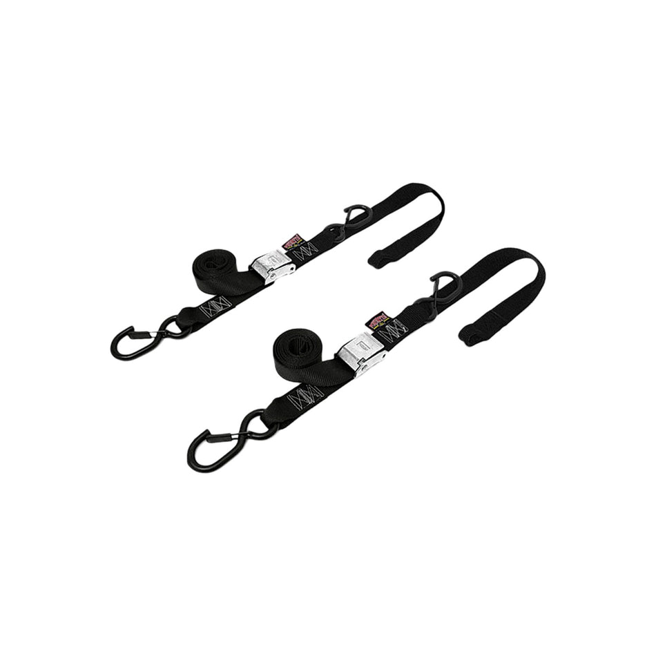 TIE-DOWN RAT SEC HOOK SOFT-TYE 1.5"X6.5' BLACK/BLACK PAIR - 29-1094