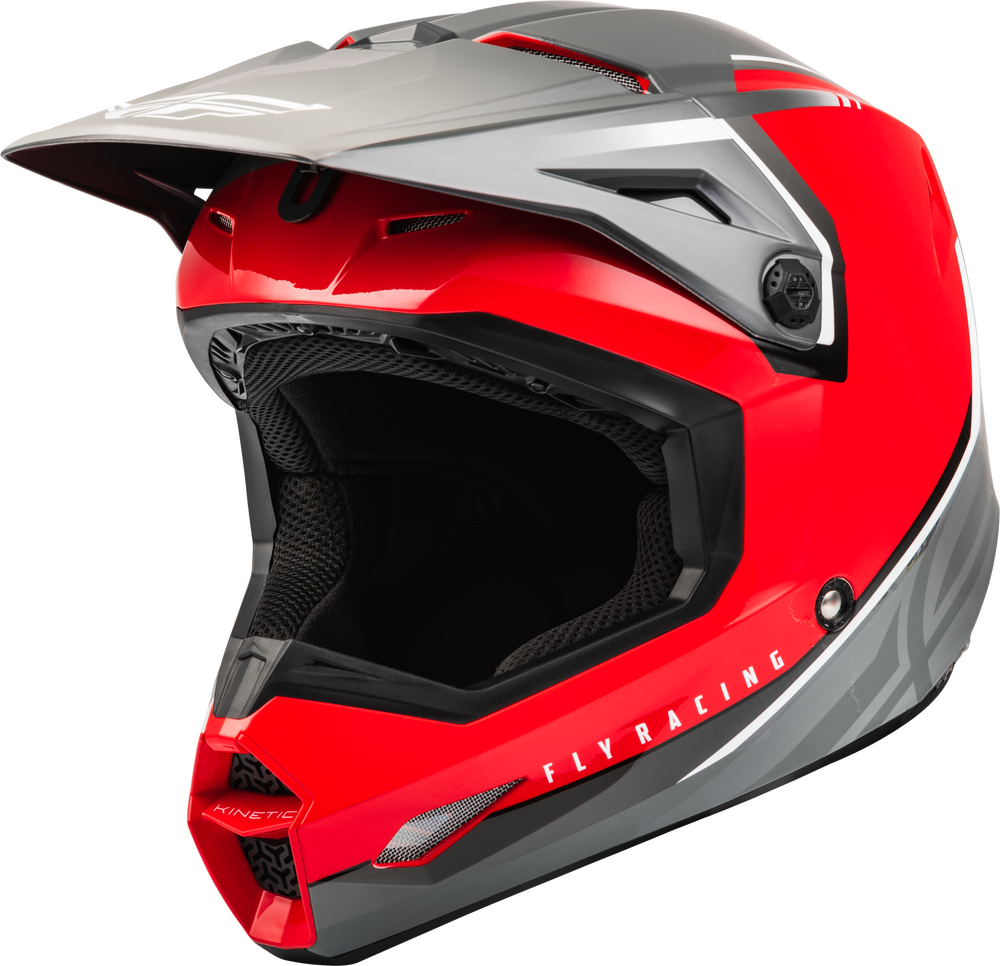 Fly Racing Kinetic Vision Youth Helmets Red/Grey – DDRV.com