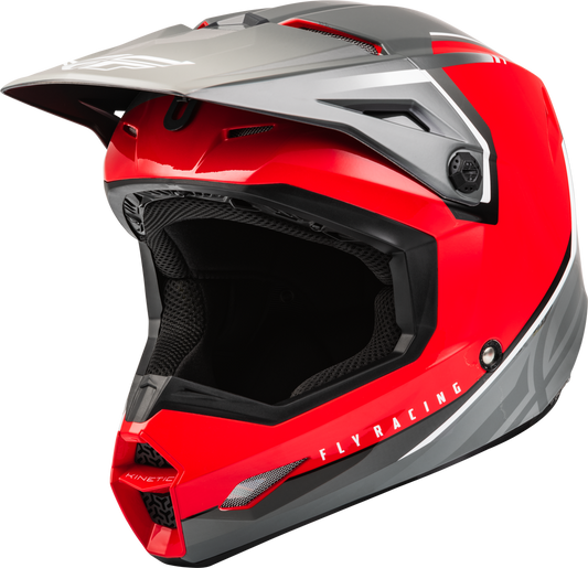 Fly Racing Kinetic Vision Youth Helmets Red/Grey