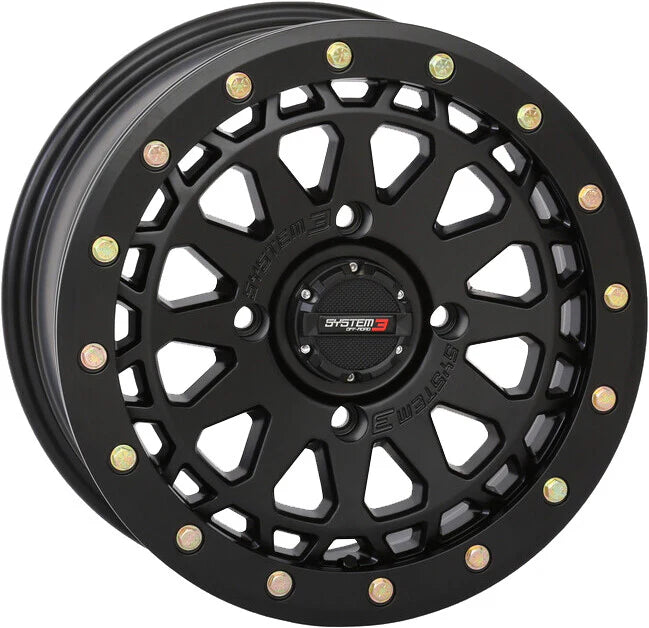SYSTEM 3 SB6 BL WHEEL 15X7 4+3 (+10MM) 4/156 MATTE BLACK - 3-156555
