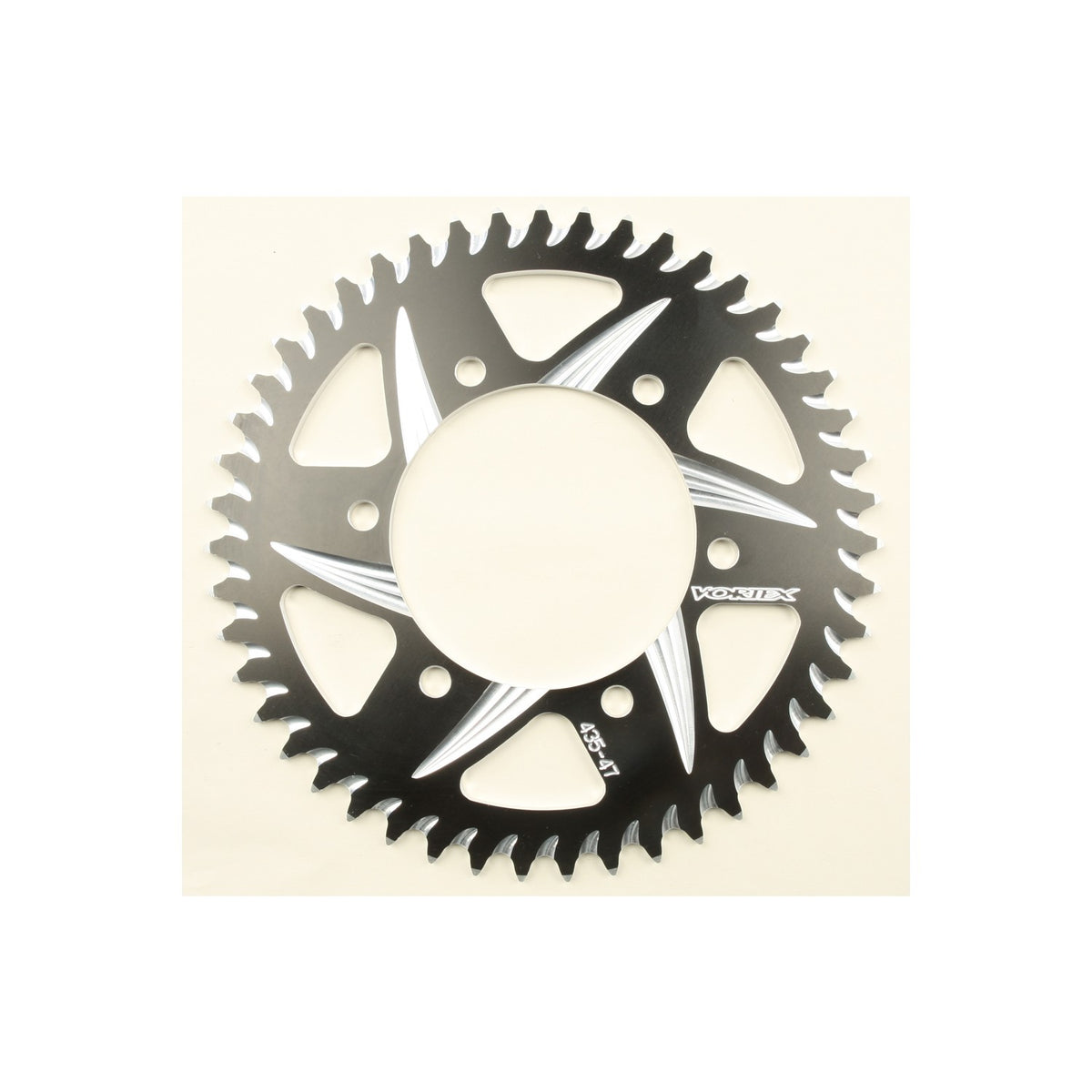 REAR CAT5 SPROCKET ALUMINUM 47T-520 BLK KAW/SUZ/YAM - 3-435ZK47