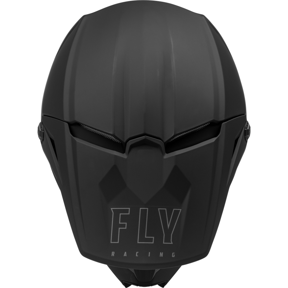 Fly Racing Youth Matte Black Kinetic Solid Helmet YL