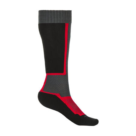 MX SOCK THIN BLACK/GREY/RED SM/MD - 350-0512S-1