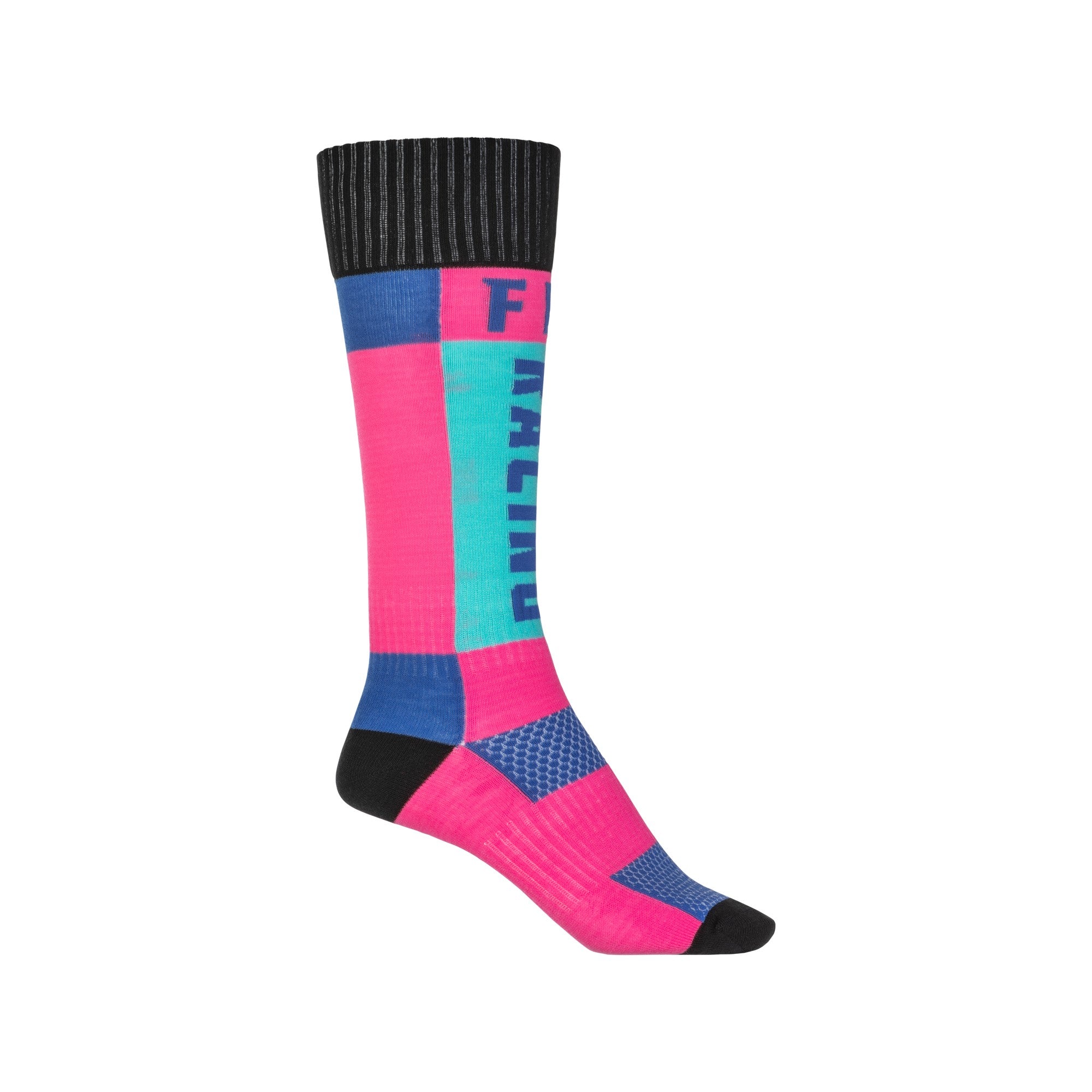 YOUTH MX SOCKS THICK PINK/BLUE - 350-0551Y