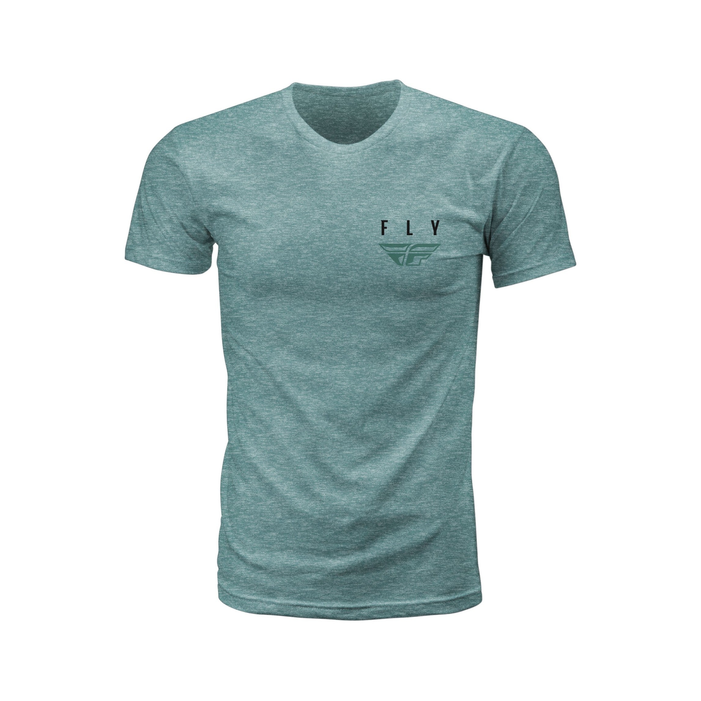 FLY K121 TEE DUSTY BLUE HEATHER SM - 352-0621S