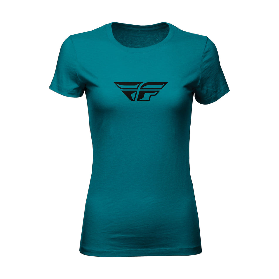 WOMEN'S FLY F-WING TEE TEAL XL - 356-0483X