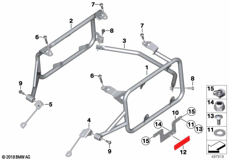 Holder For Rear Deflector Holder Bracket - 36-14-8-406-798