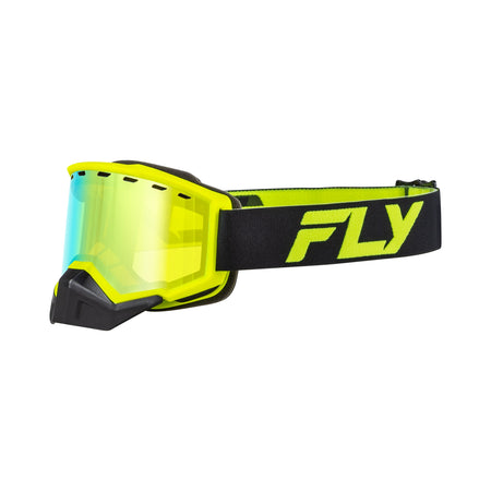 FOCUS SNOW GOGGLE BLACK/HI-VIS W/ GOLD MIRROR/YELLOW LENS - 37-50164