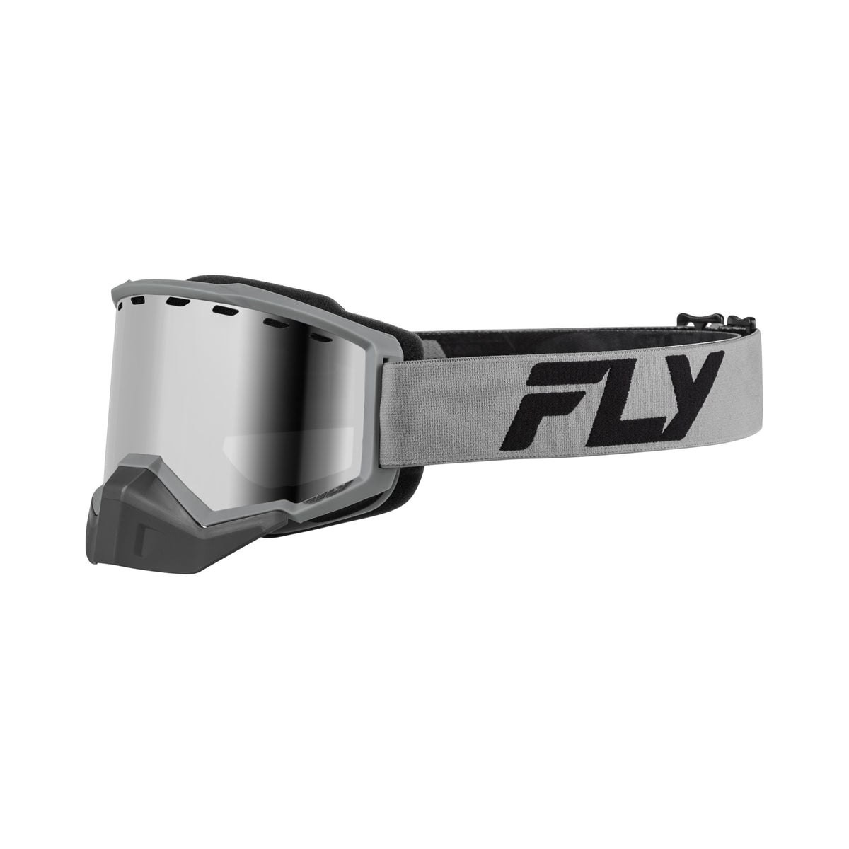FOCUS SNOW GOGGLE SILVER/CHAR W/ SILVER MIRROR/SMOKE LENS - 37-50165