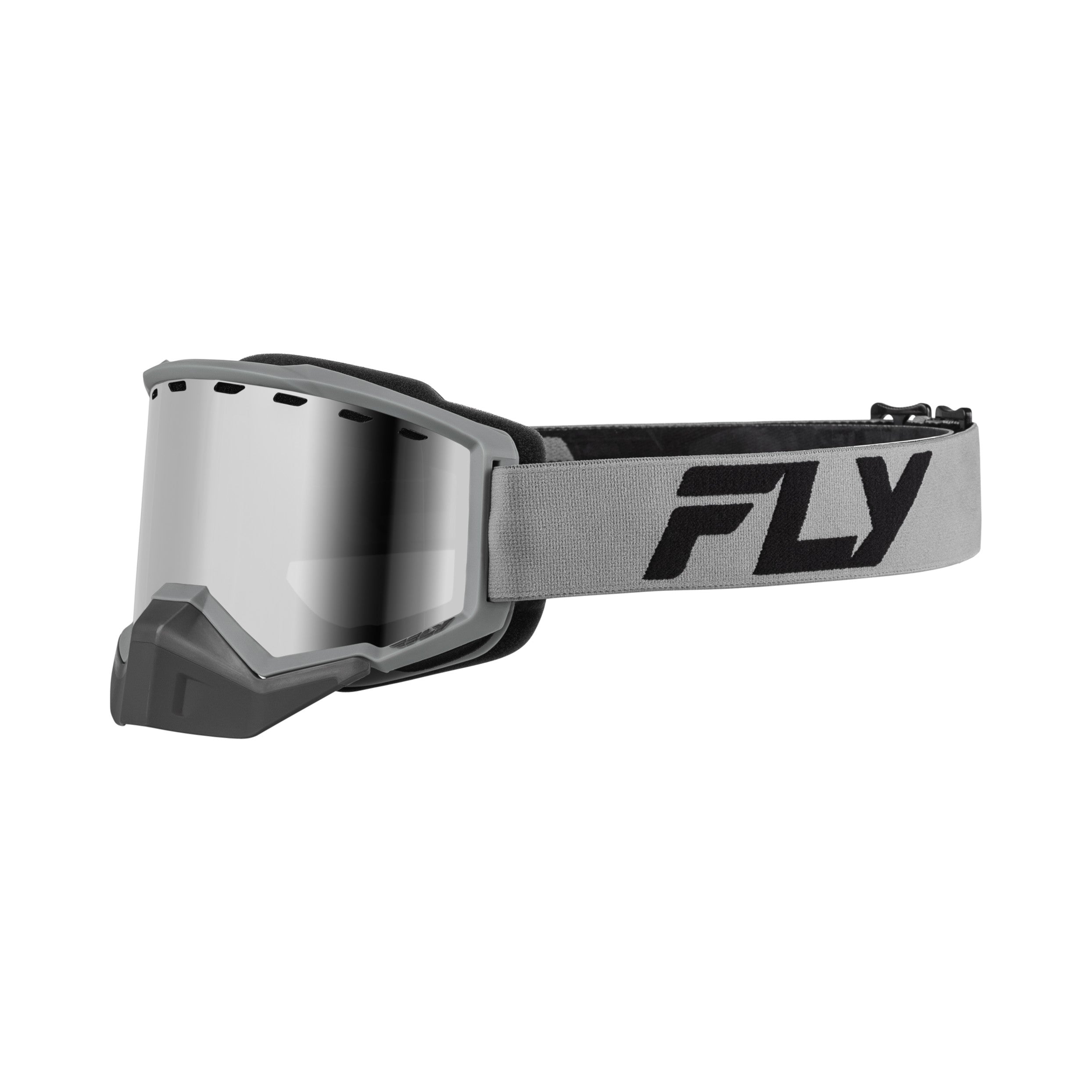 FOCUS SNOW GOGGLE SILVER/CHAR W/ SILVER MIRROR/SMOKE LENS - 37-50165