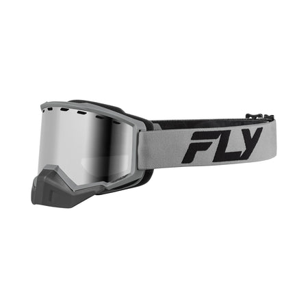 FOCUS SNOW GOGGLE SILVER/CHAR W/ SILVER MIRROR/SMOKE LENS - 37-50165