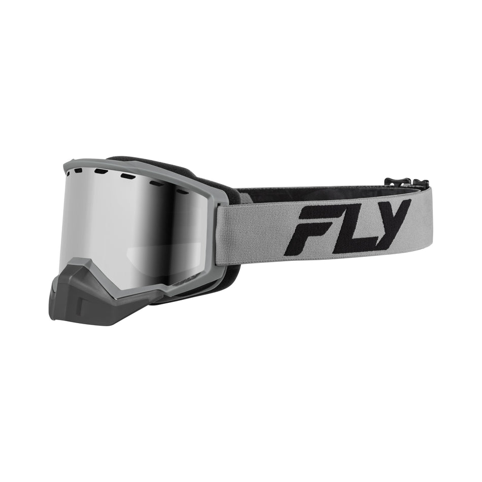 FOCUS SNOW GOGGLE SILVER/CHAR W/ SILVER MIRROR/SMOKE LENS - 37-50165