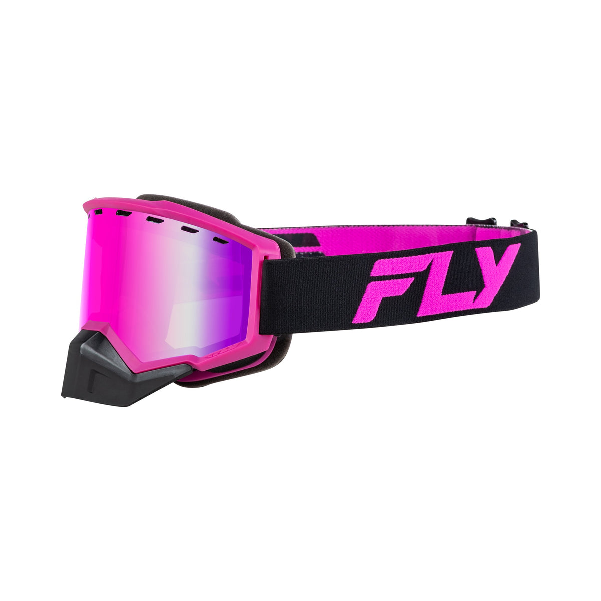 FOCUS SNOW GOGGLE BLACK/PINK W/ PINK MIRROR/ROSE LENS - 37-50169