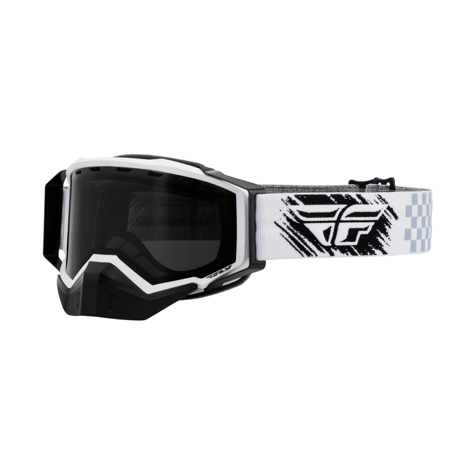 ZONE SNOW GOGGLE WHITE/BLACK W/ DARK SMOKE LENS - 37-50253