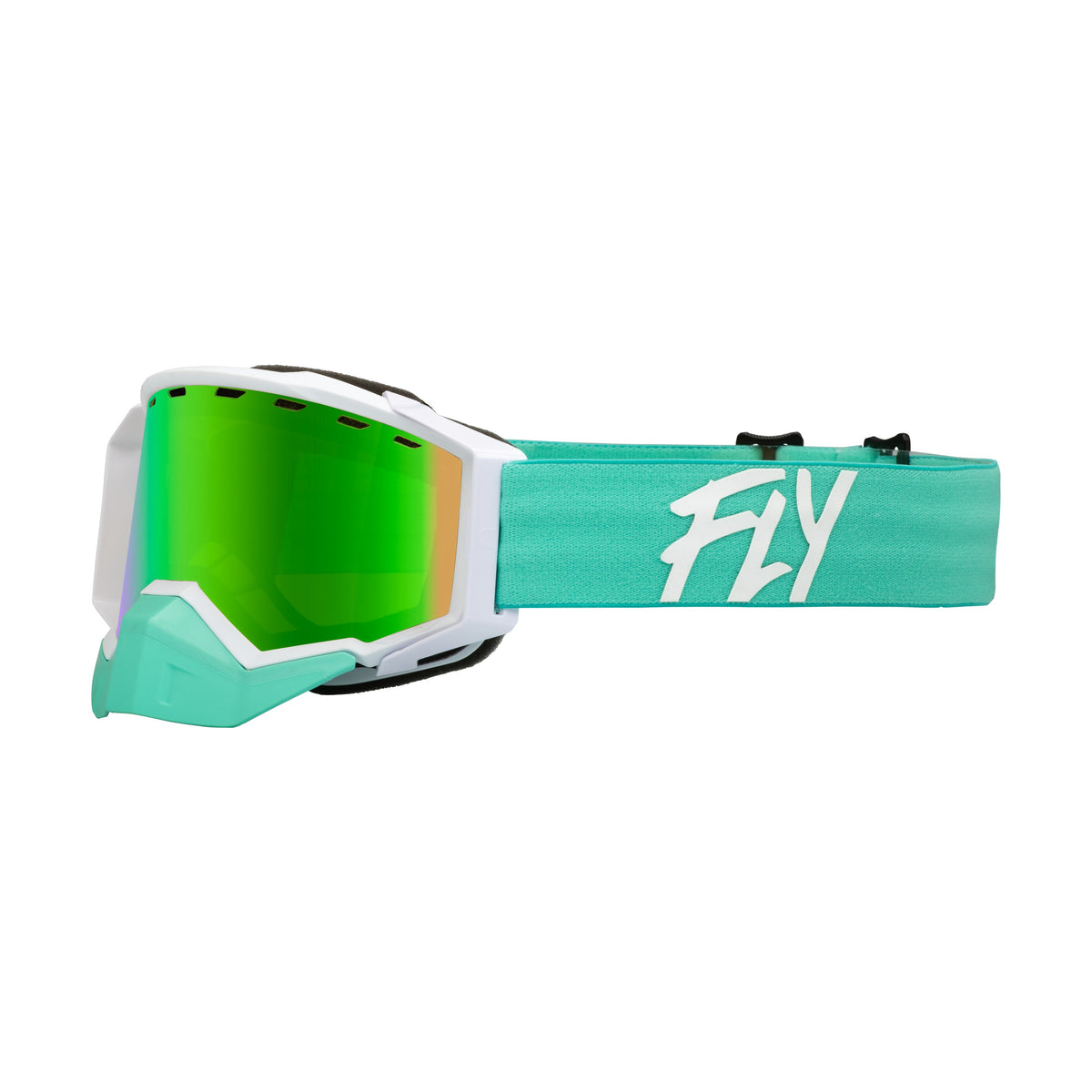 ZONE SNOW GOGGLE MINT/WHITE W/ GREEN MIRROR/AMBER LENS - 37-50273
