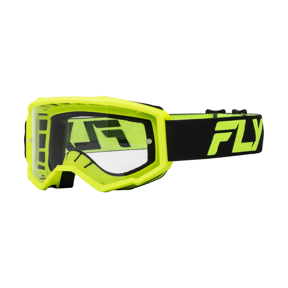 YOUTH FOCUS GOGGLE BLK/HI-VIS W/ CLEAR LENS - 37-51150Y