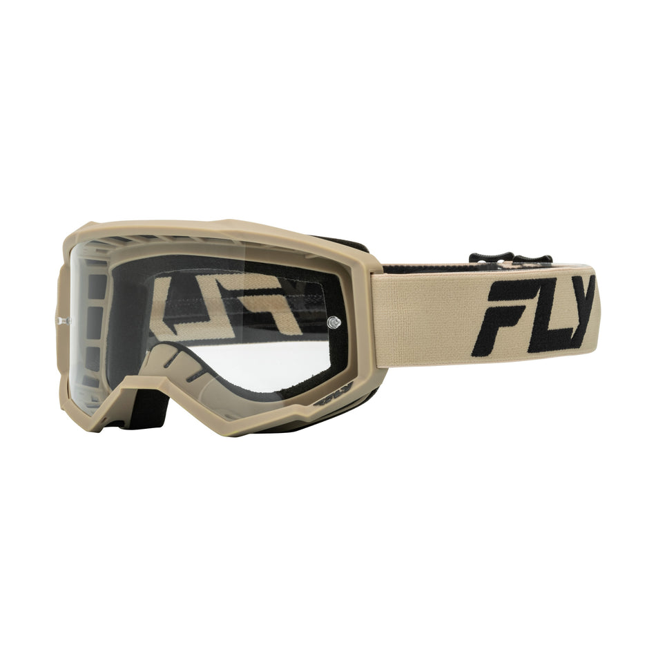FOCUS GOGGLE KHAKI/BLACK W/ CLEAR LENS - 37-51155