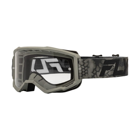 FOCUS SE KRYPTEK GOGGLE MOSS GREY/BLACK W/ CLEAR LENS - 37-51159