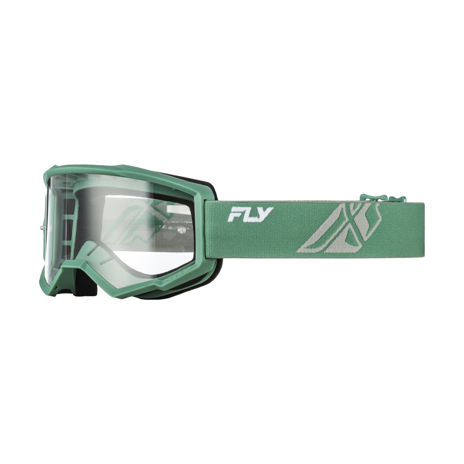 YOUTH FOCUS GOGGLE OLIVE/GREY W/ CLEAR LENS - 37-51163Y