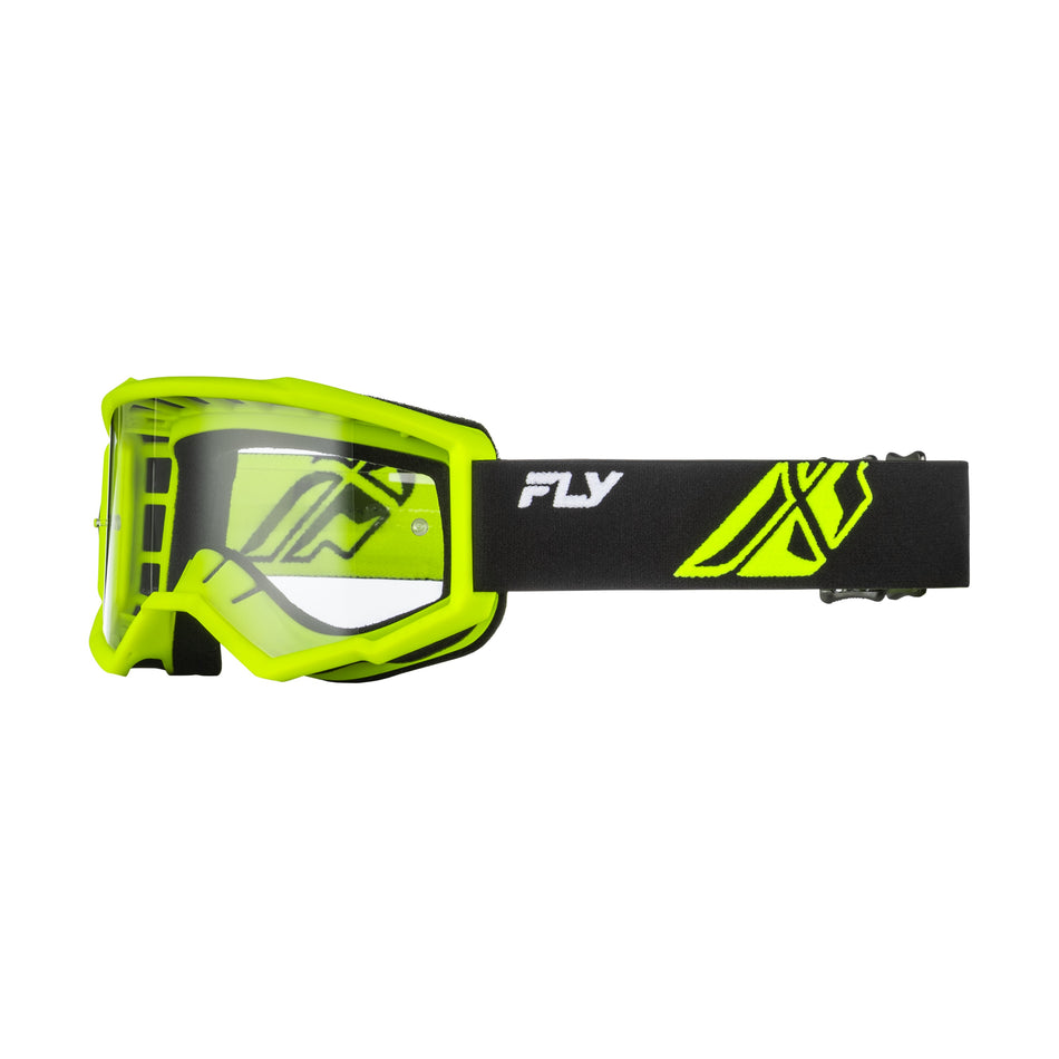 FOCUS GOGGLE BLACK/HI-VIS W/ CLEAR LENS - 37-51165