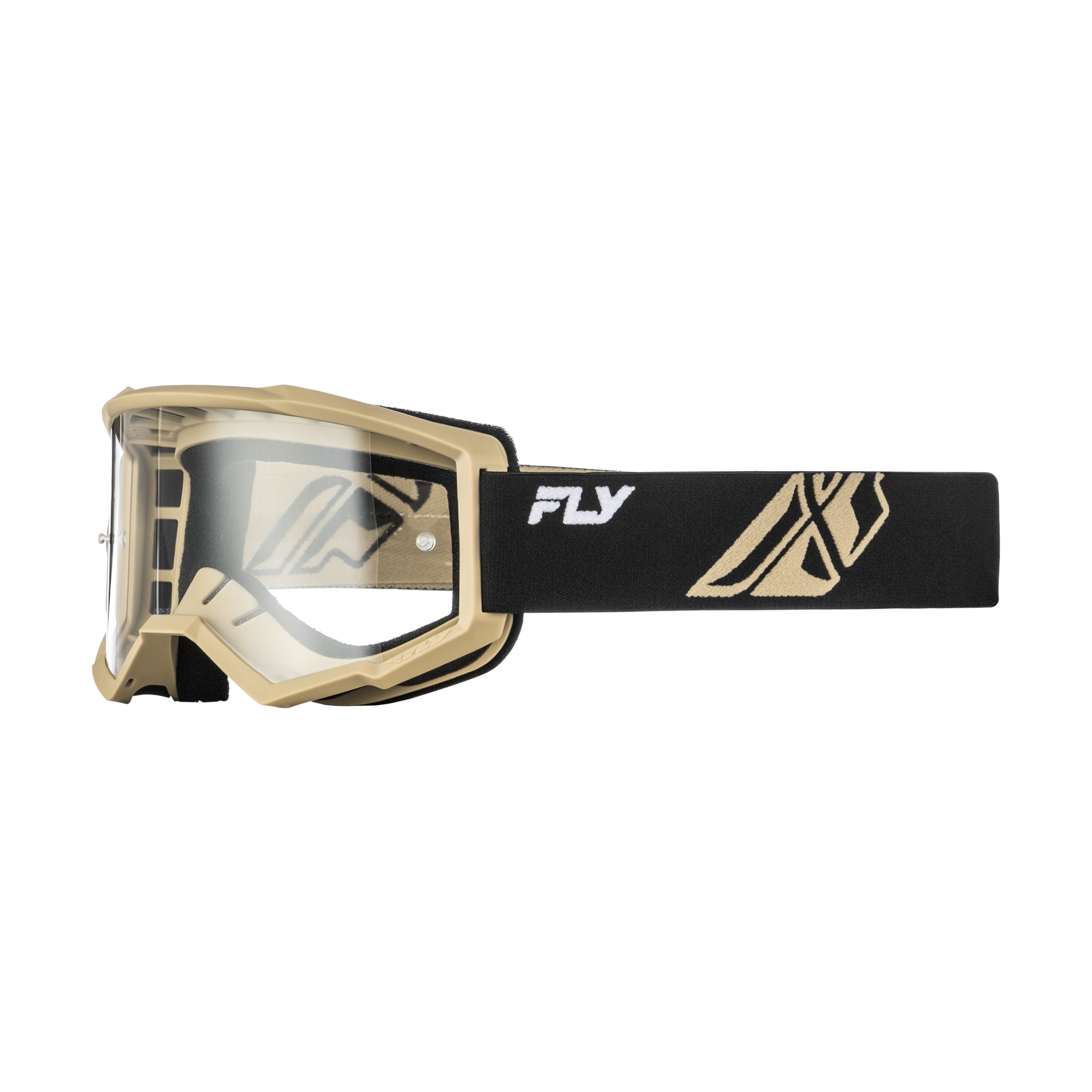 FOCUS GOGGLE BLACK/KHAKI W/ CLEAR LENS - 37-51166