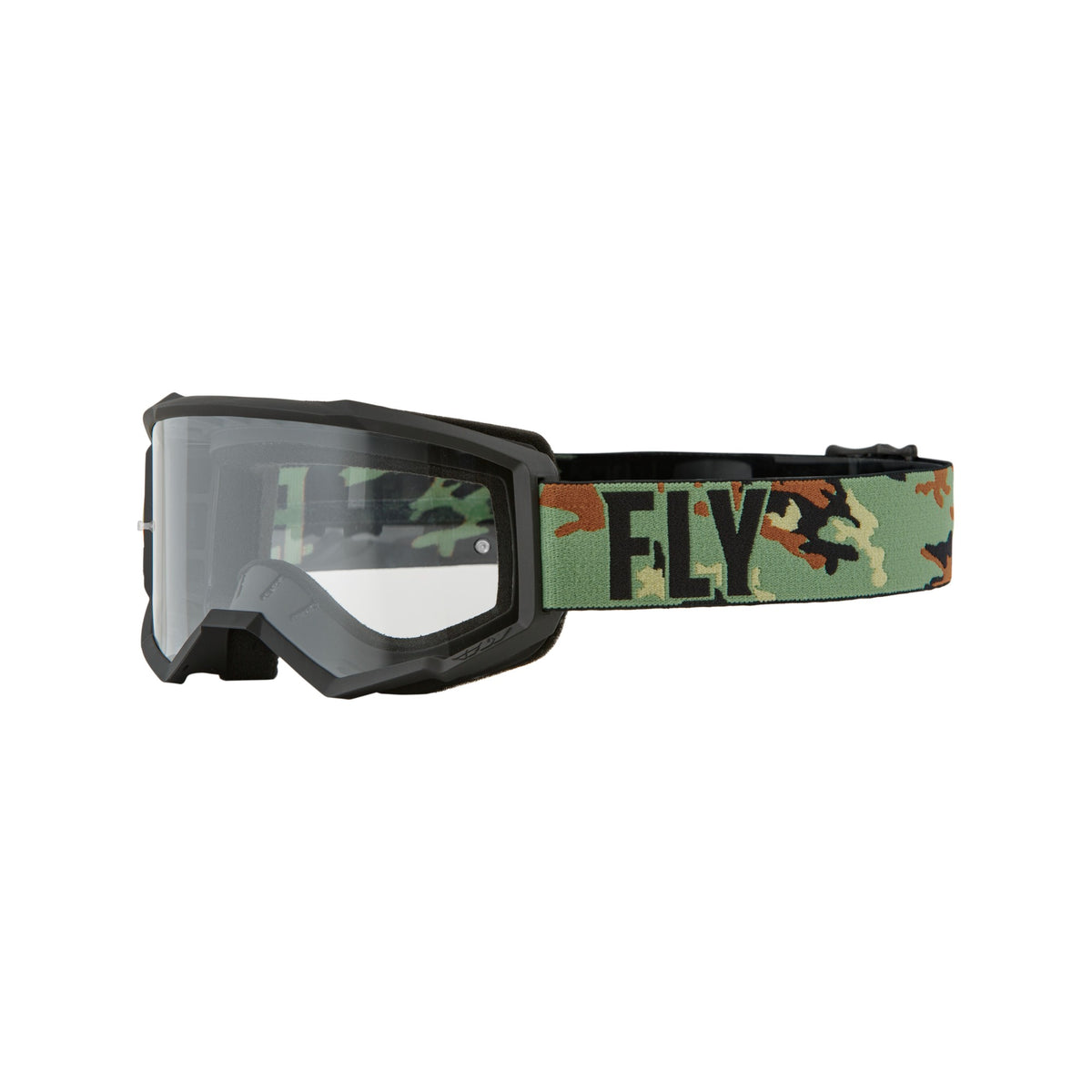 YOUTH FOCUS GOGGLE GREEN CAMO/BLACK W/ CLEAR LENS - 37-51323