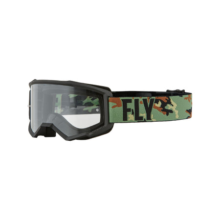 YOUTH FOCUS GOGGLE GREEN CAMO/BLACK W/ CLEAR LENS - 37-51323